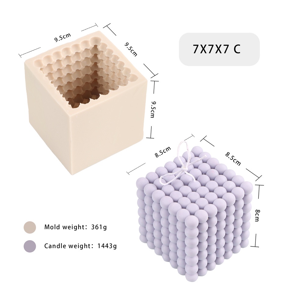 Khuôn Làm Nến Hình Kim Tự Tháp 3D Bằng Silicone Không Dính