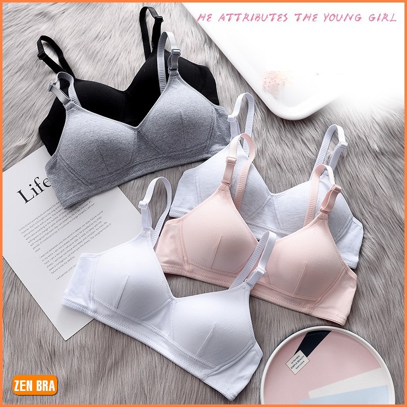 Áo lót ngực nữ sinh viên áo Bralette AL45 chất cotton mút mỏng mềm mát phom gom ngực đẹp | BigBuy360 - bigbuy360.vn