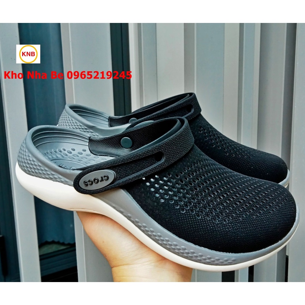 Dép Cross Literide 360 clog nhiều màu đủ size, giày sục sandal Crocs quai ngang bít đầu nam nữ đi năng mưa, Hàng loại 1