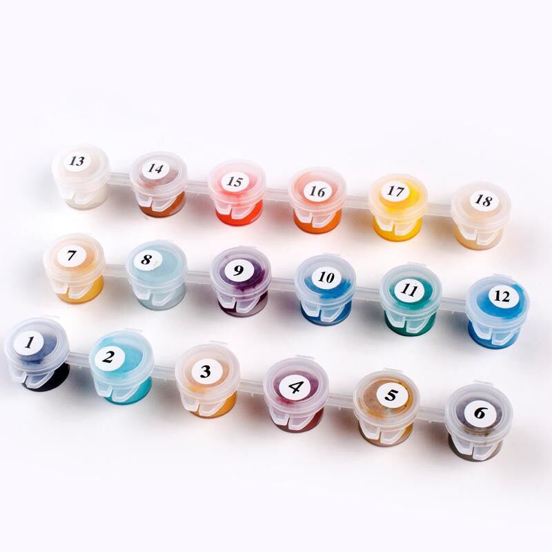 Tranh Sơn Dầu Hình Cô Gái Hoạt Hình Màu Hồng Kích Thước 20x20cm / 30x30 cm