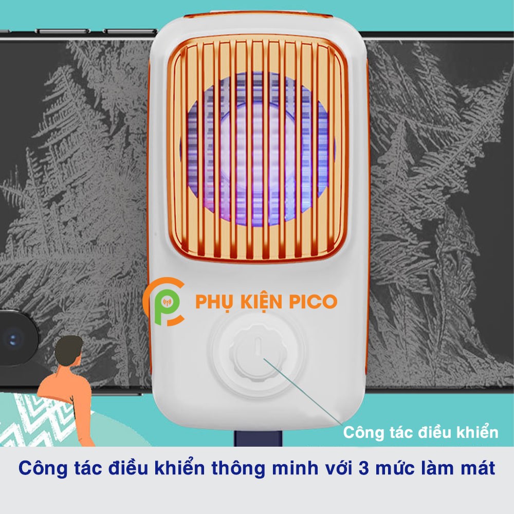 Quạt tản nhiệt điện thoại có sò lạnh chính hãng Memo DL03 hỗ trợ cổng sạc Type C