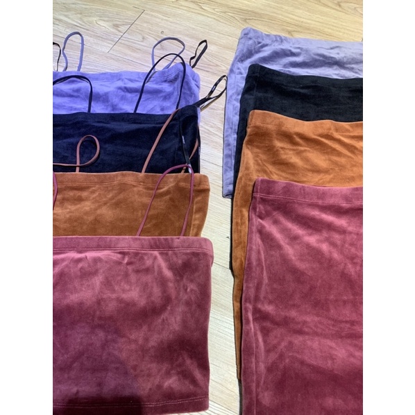 Set bộ nhung ôm dây bún