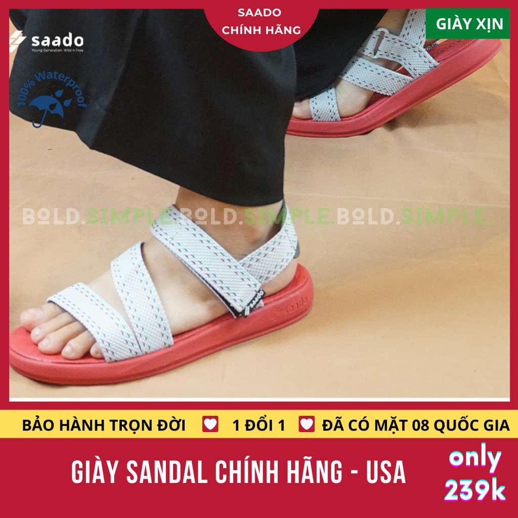 Giày Sandal Nam Nữ Cho Học Sinh Cấp 2 3 Chống Trơn Trượt Hôi Chân Cao Gót Siêu Nhẹ Đi Du Lịch Hãng Chính Hãng Mỹ [QT06]