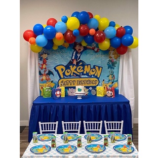 Bộ bong bóng trang trí sinh nhật Pokemon cho bé pdm19