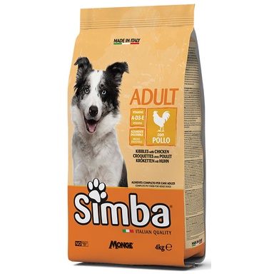 thức ăn hạt chó adult SIMBA 4kg vị gà