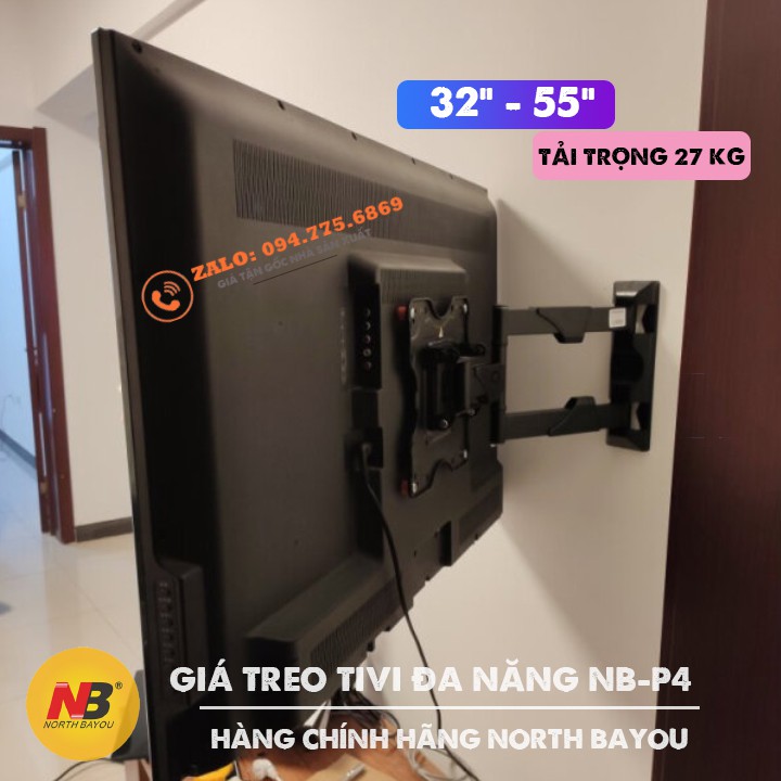  [Hàng Chính Hãng] Giá Treo Tivi Xoay Góc Đa Năng NB - P4 32 - 55 inch