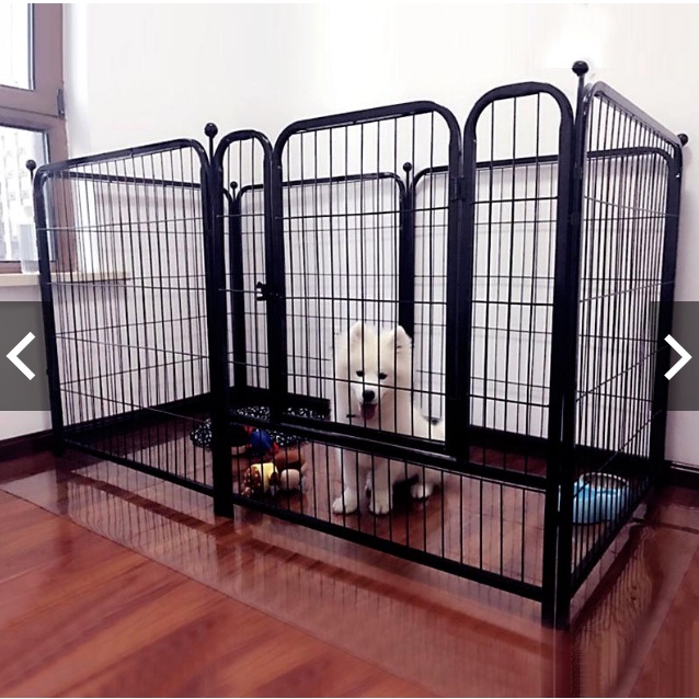 Quây sắt xịn 6 tấm quây chó hạng nặng nan ống (2 size)