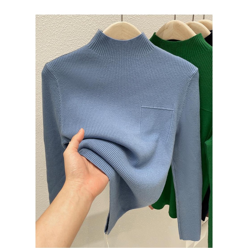 Áo Sweater Dệt Kim Cổ Lọ Thiết Kế Mới Thời Trang Mùa Thu Đông Dành Cho Nữ