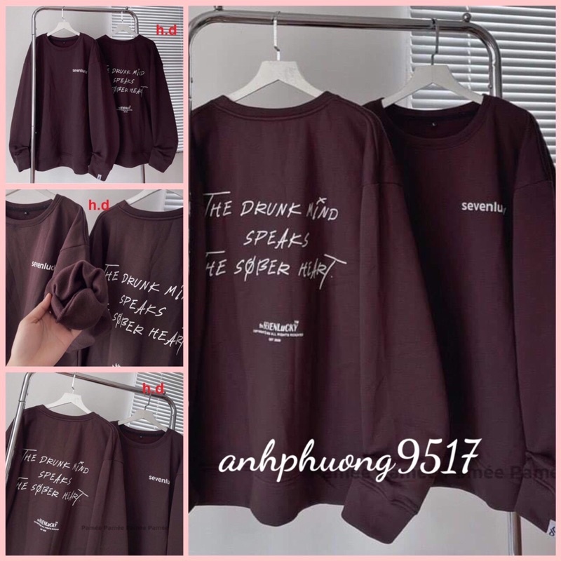 Áo Sweater Seveen Unisex nam nữ tay lỡ Oversize form rộngThời trang Thu đông ấm áp, nỉ cotton ko bai xù, cổ tròn