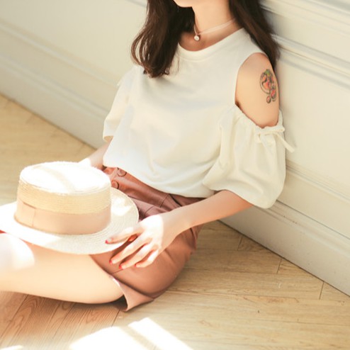 Áo Thun Tay Ngắn Cổ Tròn Màu Trơn 21823