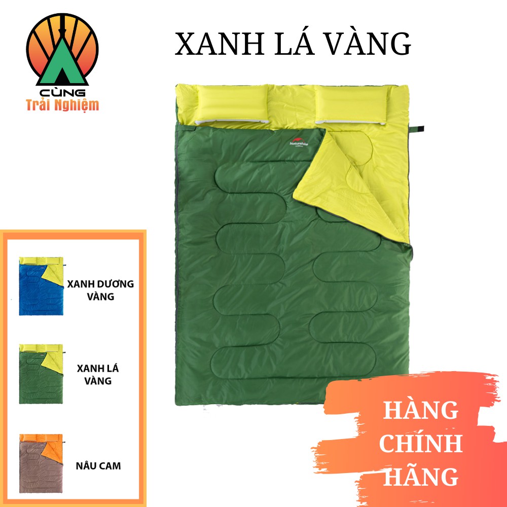 [CHÍNH HÃNG] Túi Ngủ Văn Phòng, Du Lịch, Cho 2 Người NatureHike SD15M030-J, Kèm Gối, Siêu Tiện Lợi