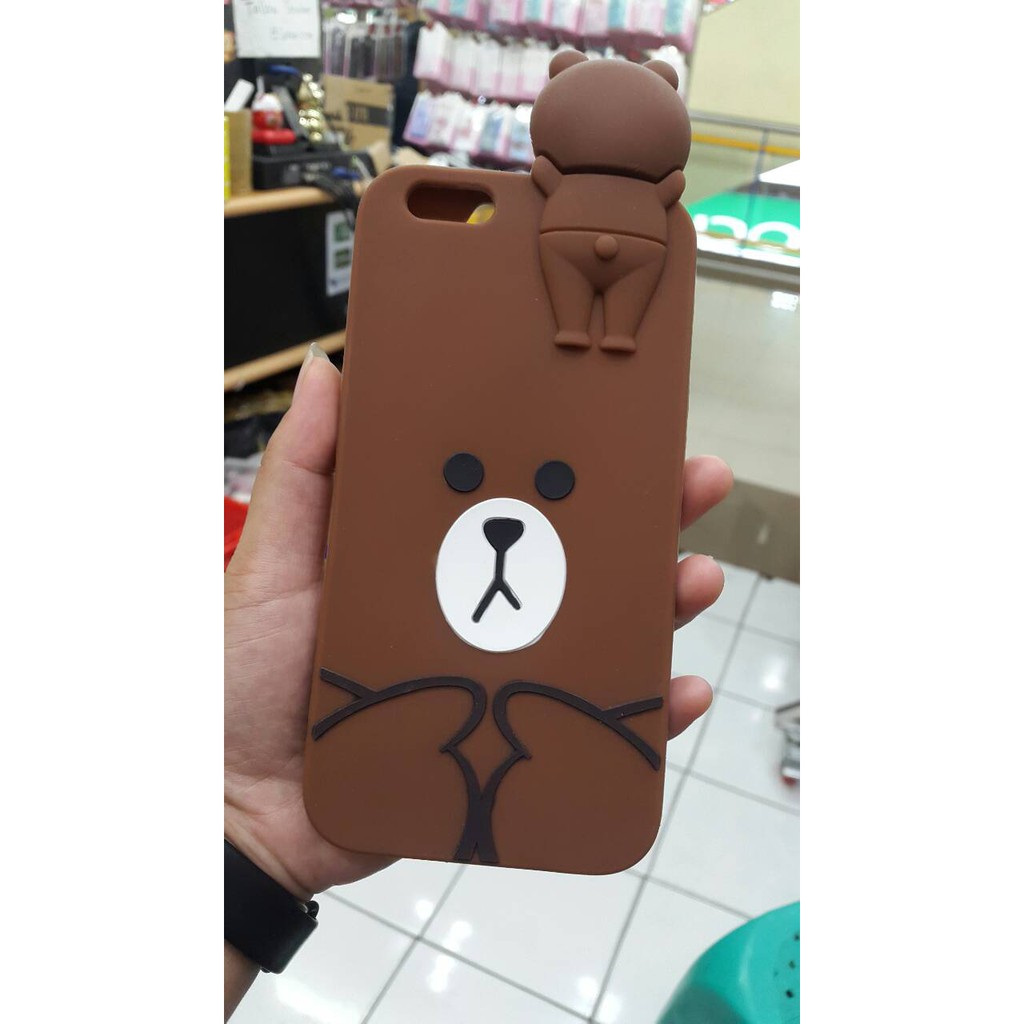 Ốp Lưng Điện Thoại Hình Gấu Brown Cony Đáng Yêu Cho Oppo F1 + F1 Iphone 5 5s Se 6 6s 6 + 6s + Samsung J1 Mini J5 J3 2015 A3 A5 2016