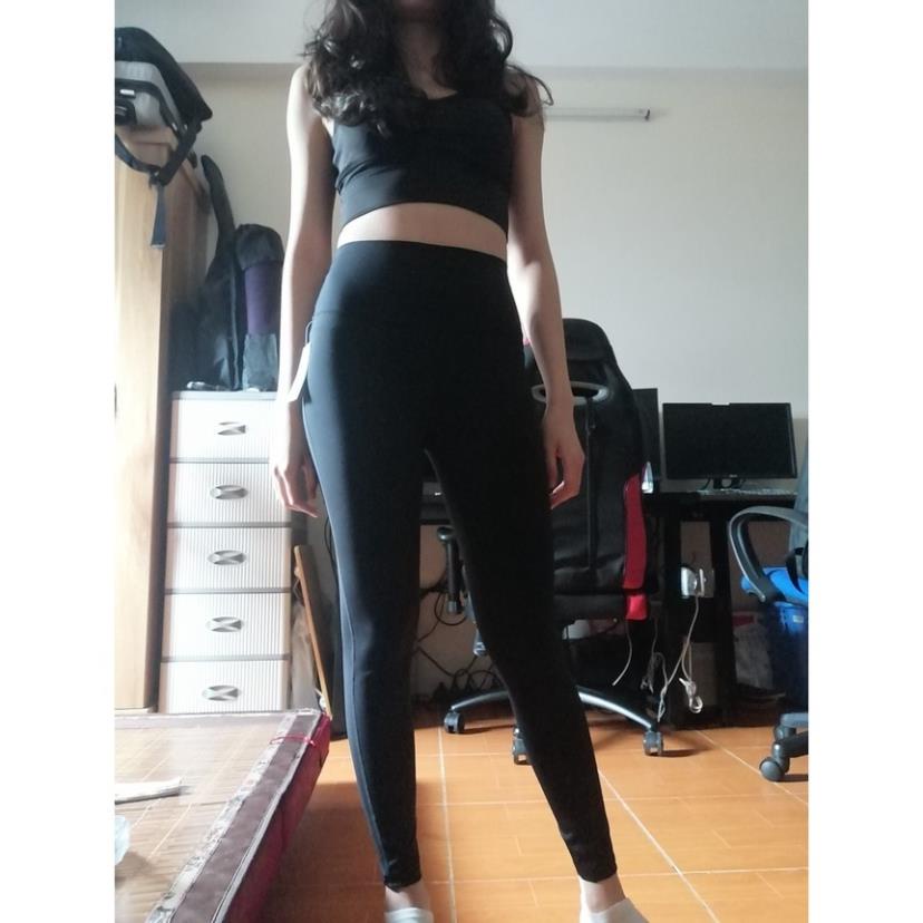 Quần tập gym nữ cạp cao, quần legging tập yoga nữ co dãn thoáng mát ôm dáng nâng mông Eosport (quần dài lẻ) Q06