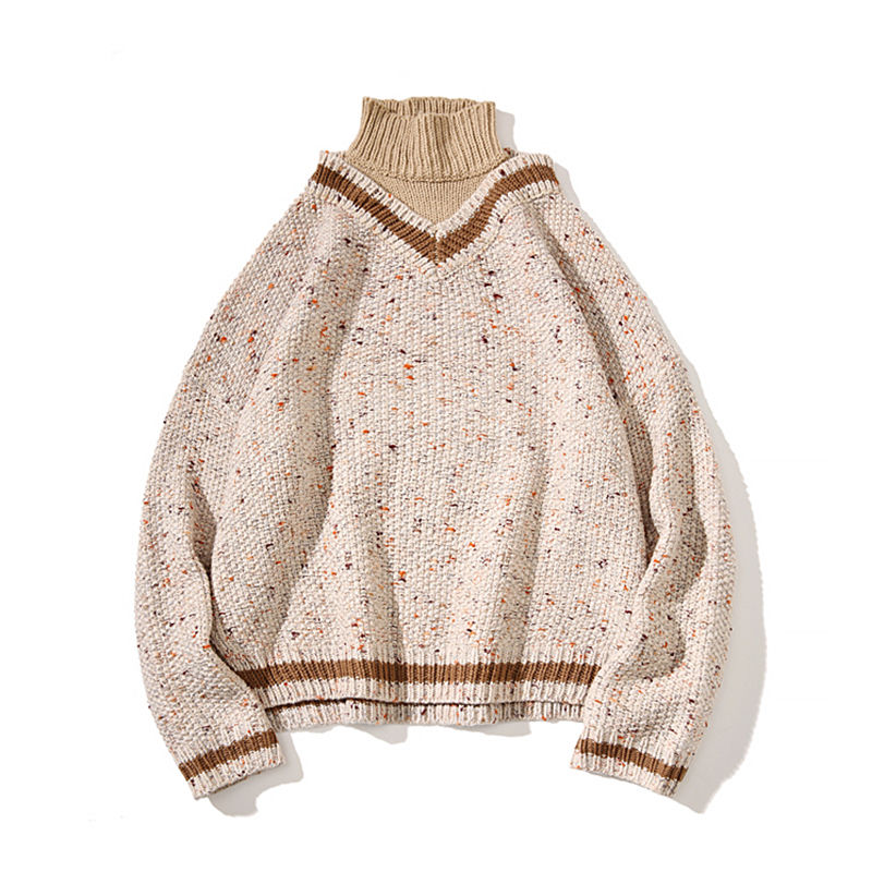 Áo Sweater Cổ Lọ Dáng Rộng Giả Nhiều Lớp Thời Trang Mùa Đông Cho Nam | BigBuy360 - bigbuy360.vn