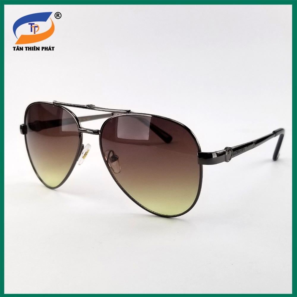 Mắt kính mát nam form chữ nhật màu đen viền vàng 5807. Tròng kính Polarized phân cực chống nắng, chống bụi, tia UV