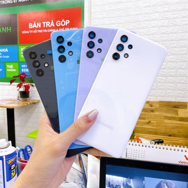Nắp lưng Samsung A32 4G SM-A325 có kính camera sau, mặt kính lưng theo máy Samsung A325 linh kiện đẹp 9/10 zin