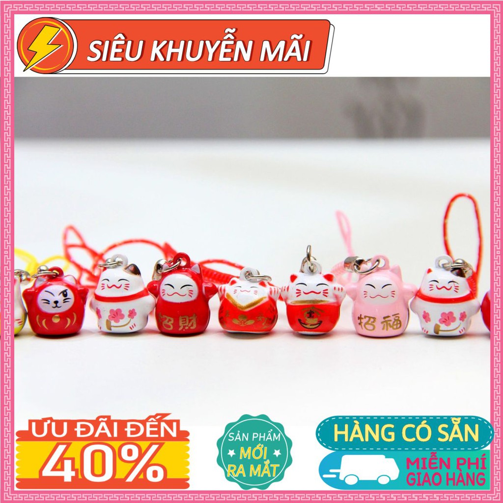 Túi [DEAL 1K] Móc Mèo Treo Túi Xách Móc Treo Điện Thoại Đẹp