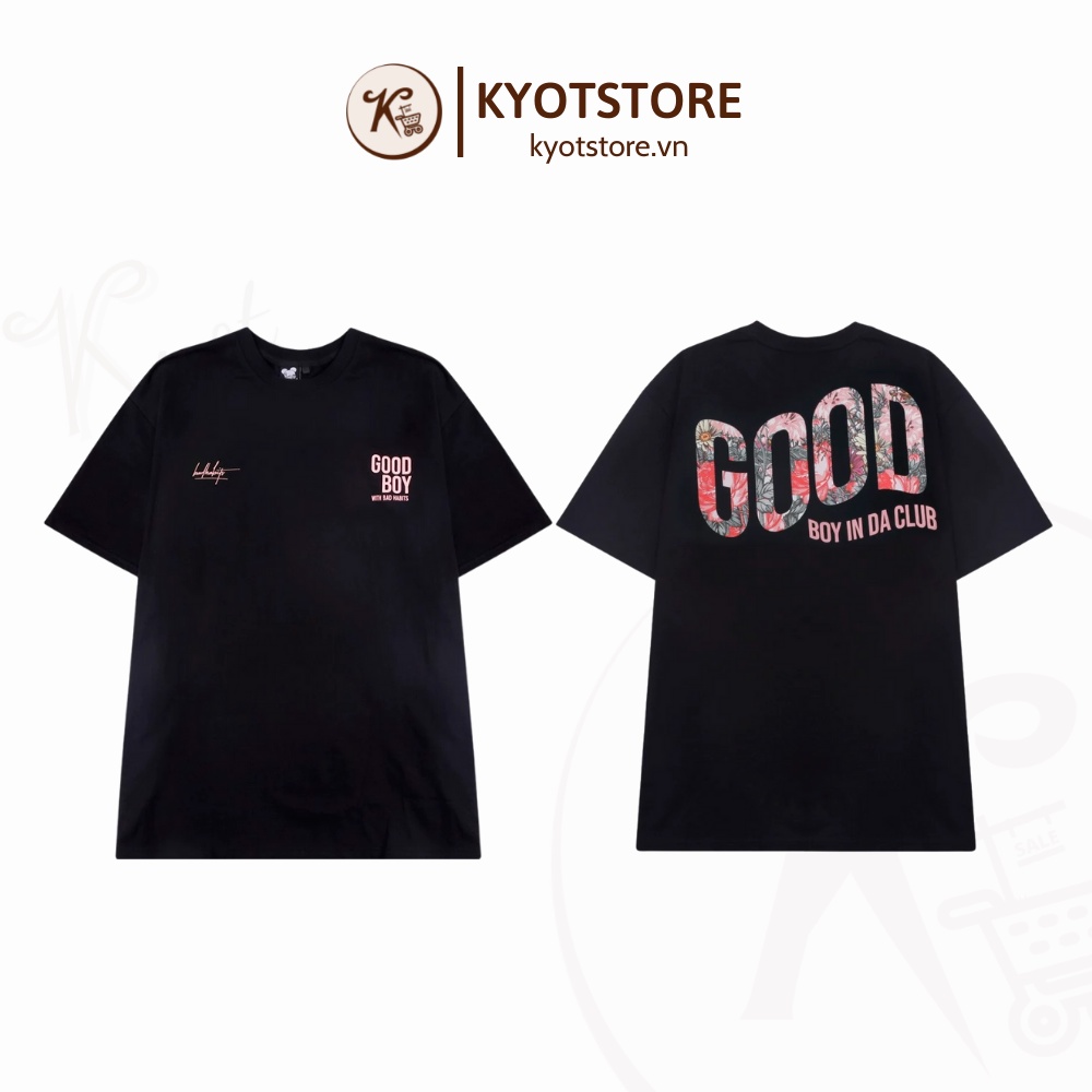 Áo Thun Unisex Tay Lỡ Form Rộng Chất Cotton In Logo Chữ Good Boy | TLLC42 | Kyotstore