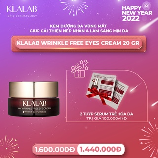 Kem dưỡng da vùng mắt KLALAB Wrinkle Free Cream cải thiện nếp nhăn & làm sáng mịn da 20 gr