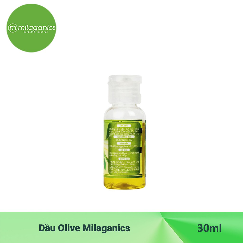 Dầu Olive Nguyên Chất Milaganics (30ml)