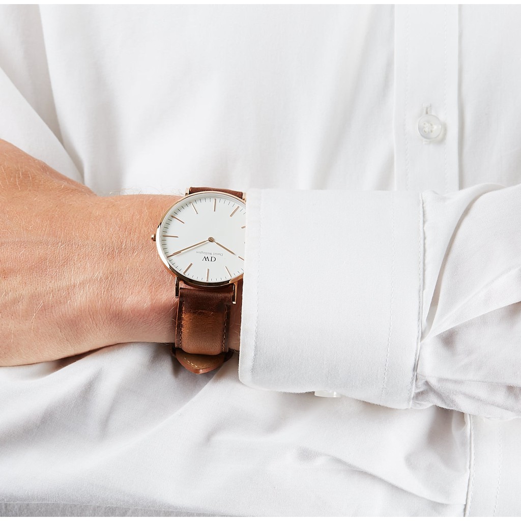 ♥ Đồng hồ UNISEX DW Classic Durham Dây Da daniel weIIington chính hãng 100% - bảo hành trọn đời full box túi