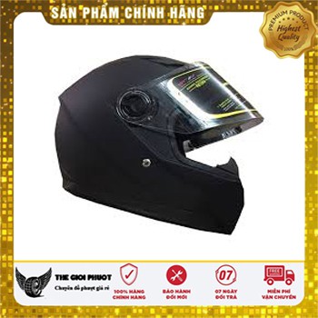 Mũ Bảo Hiểm Fullface Royal M136 - Đen trơn