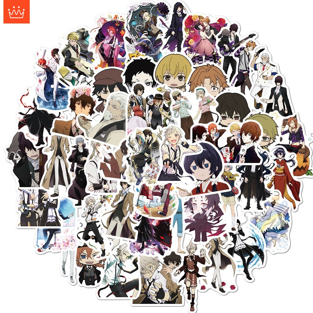 J· Bộ Hình Dán Chống Thấm Bungo Stray Dogs, 50 tờ/bộ