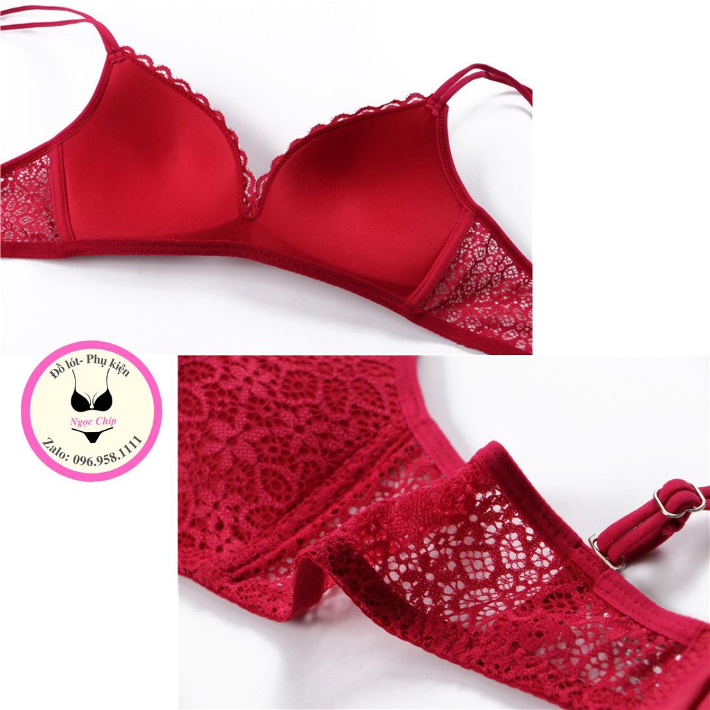 Áo lót đúc phối ren quyến rũ, áo ngực nữ không gọng đệm mỏng mềm mại Sexy AL08