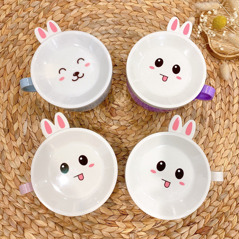 TÔ ĂN MÌ INOX HÌNH THỎ CUTE