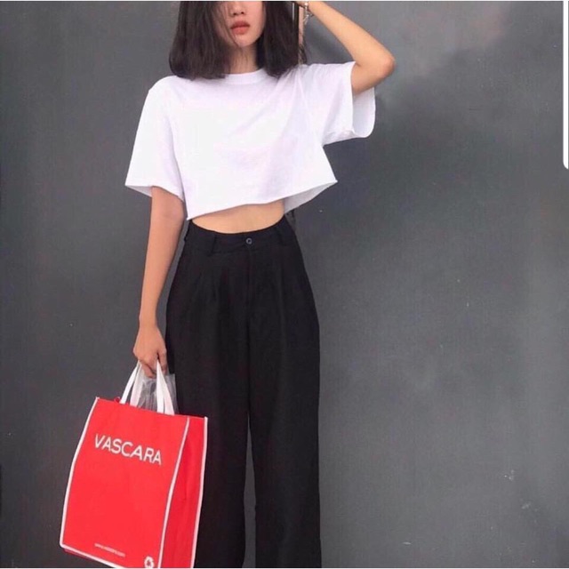 ÁO THUN CROPTOP FULL MÀU (2 loại: cổ tròn và cổ tim)