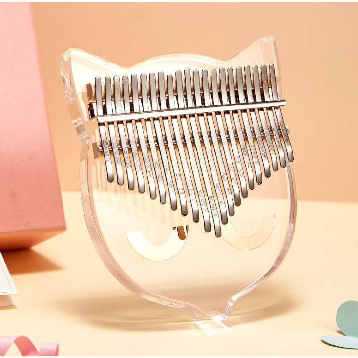 Đàn kalimba chính hãng Anca 17 phím mặt mèo AC01 đầy đủ phụ kiện