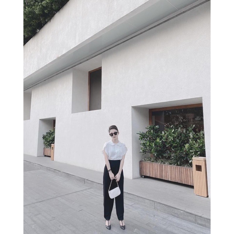 [Mã WASKT410K giảm 10K đơn 50K] ANU242 - ÁO SƠ MI TRẮNG CỘC TAY 2 BÈO | BigBuy360 - bigbuy360.vn