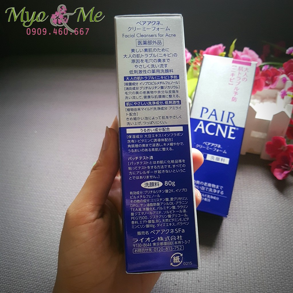 Sữa rửa mặt ngăn ngừa & sạch mụn PAIR Acne Creamy Foam Nhật Bản - 80g