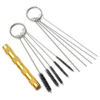 11Pcs/Set Airbrush Spray Gun Cleaning Repair Tool Kit Nozzle Stainless Steel Needle Brush Set