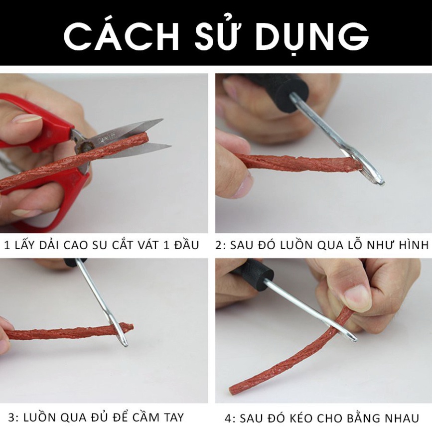 Bộ Vá Lốp mô tô Ôtô đa chức năng Tại Nhà CAR365VN