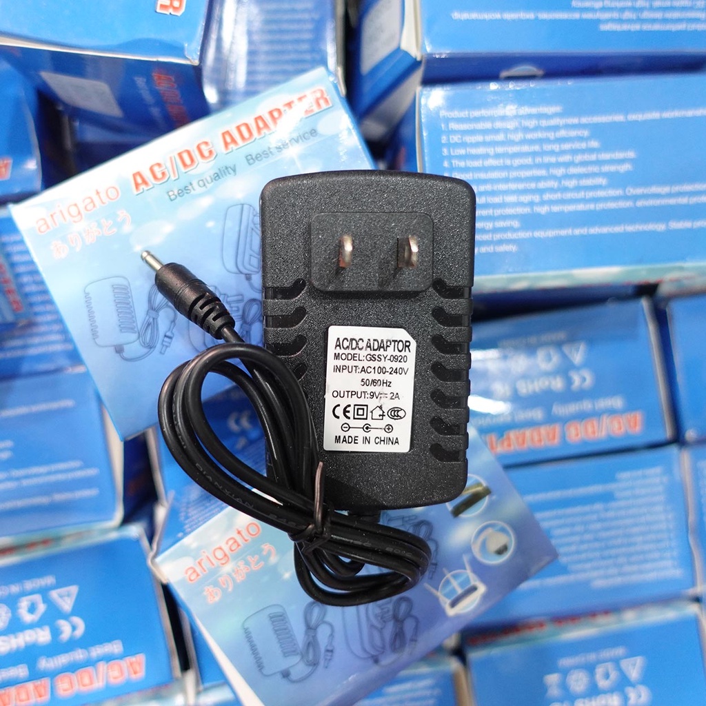 Nguồn Adapter 9V 2A Jack DC châm kim | Nguồn cho loa kéo, camera siêu bền