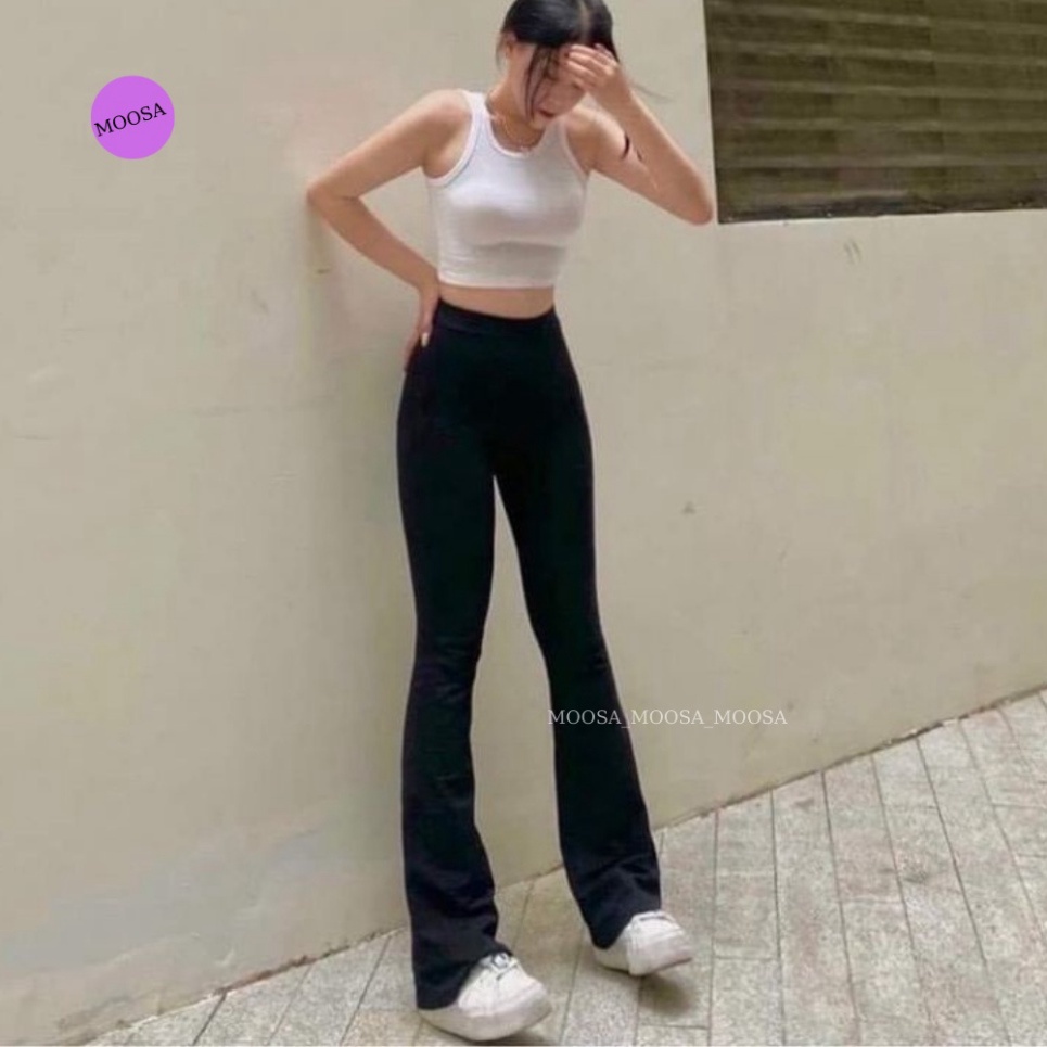Quần Ống Loe Nữ Cạp Cao siêu tôn dáng dài mảnh