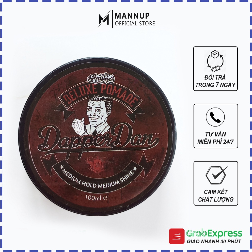 Sáp Vuốt Tóc Dapper Dan Deluxe Pomade 100g - Wax Tạo Kiểu Tóc Cao Cấp, Giữ Nếp Cực Tốt