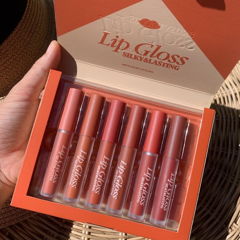 Set 6 Cây Son Kem Lì Heng Fang Lip Gloss Mềm Và Mướt Môi H.7029