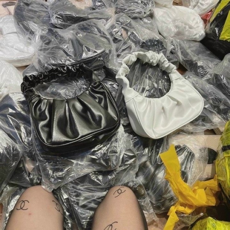 Túi Kẹp Nách Nữ Da Dúm, Túi Xách Nữ Da Mềm