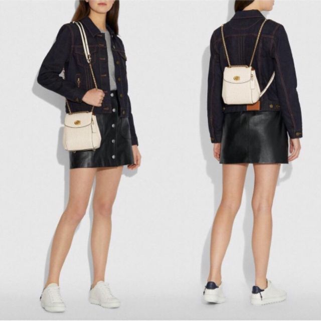 🔥BALO C0ACH MINI TRẮNG quilted🔥
code : F52996