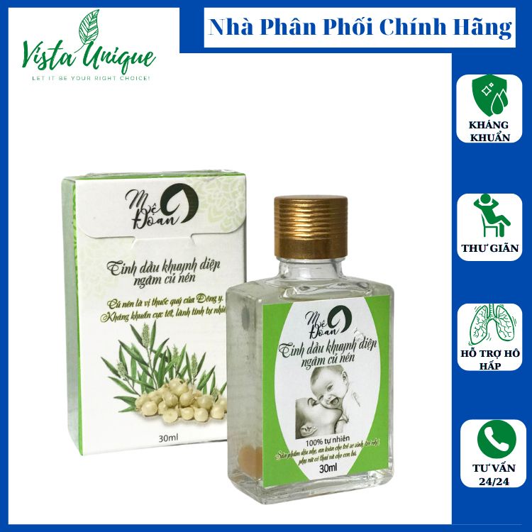 Tinh Dầu Khuynh Diệp Ngâm Củ Nén Mệ Đoan Tinh Dầu Khuynh Diệp Cho Bé Sơ Sinh Tinh Dầu Khynh Diệp Sát Khuẩn Giữ Ấm 30ml