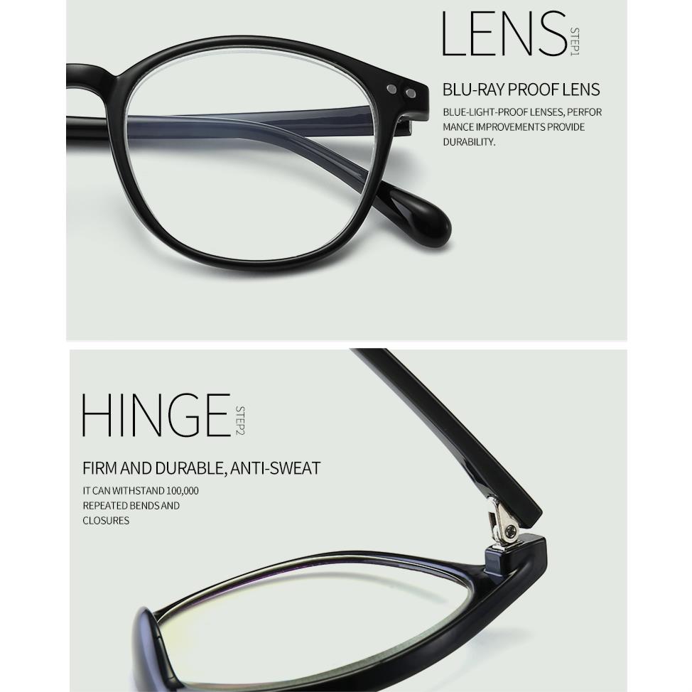 Kính viễn vọng màu xanh siêu nhẹ và sành điệu Tr90 Kính viễn thị dành cho nam và nữ Kính viễn thị độ nét cao thoải mái Kính viễn thị+100 , +150 , +200 , +250 , +300 , +350 , +400 ;