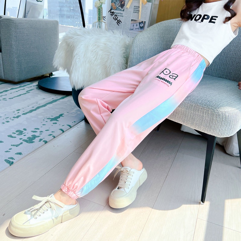 Quần Thể Thao Dáng Rộng Chống Muỗi Bằng Lụa Mát Mỏng Phong Cách Mới Cho Bé Gái