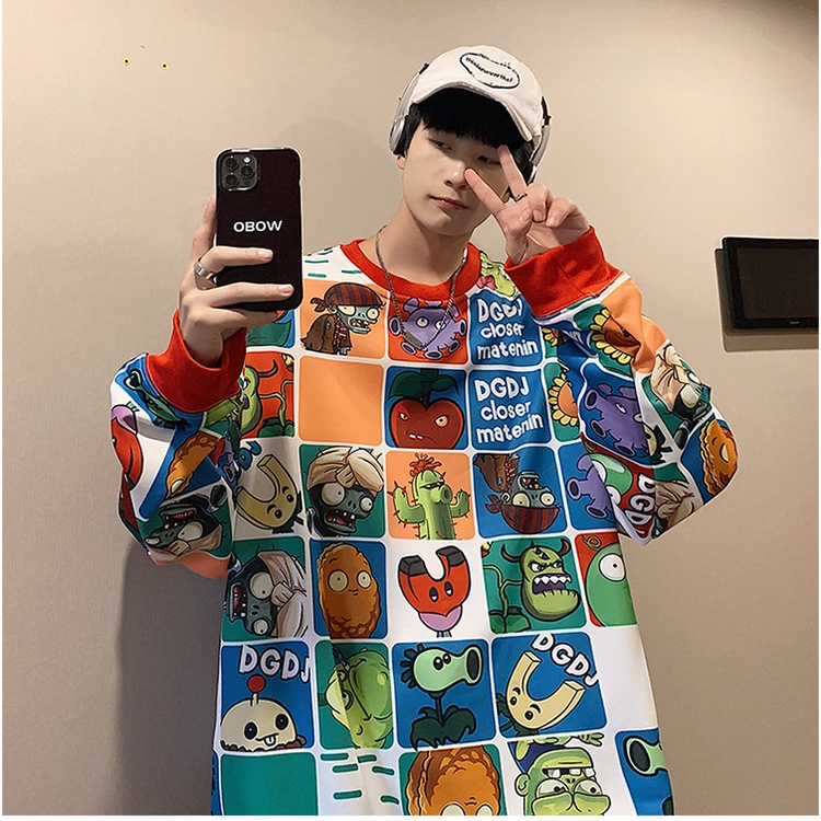 IFNICEFUTURE Áo hoodie Tay Dài Cổ Tròn Dáng Rộng Thời Trang Hàn Quốc Cho Nam