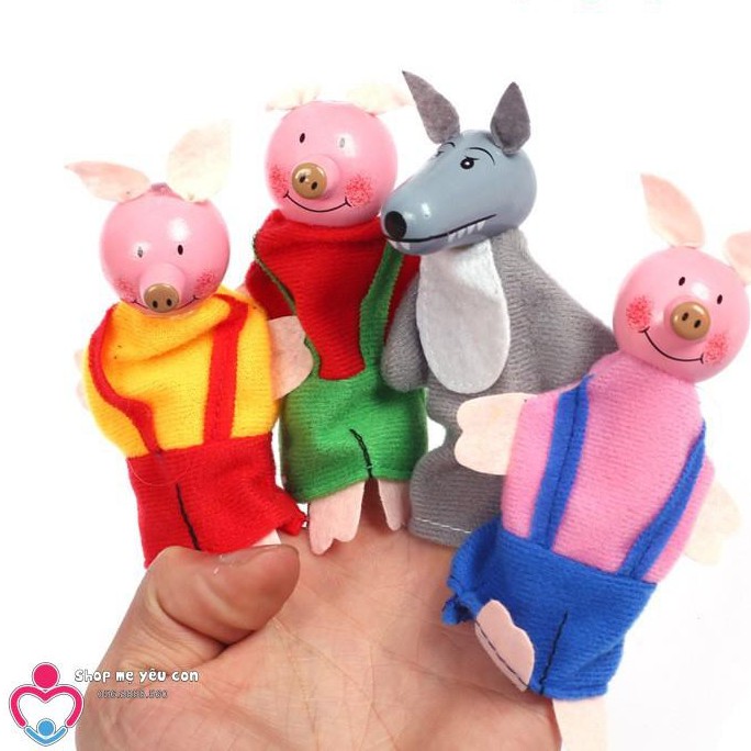 Rối Ngón Tay Hình Nhân Vật Hoạt Hình Kể Chuyện sáng tạo Cho Bé