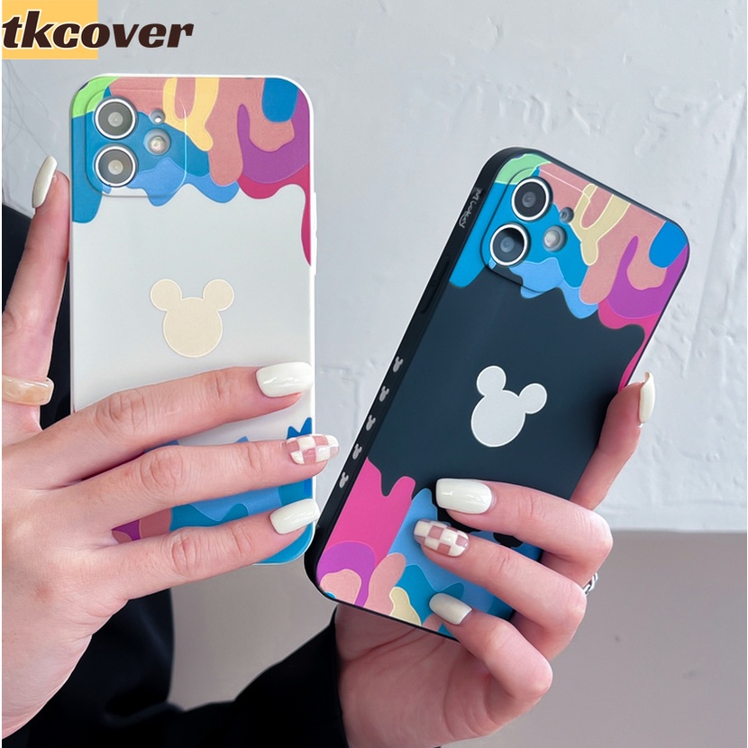 Ốp Điện Thoại TPU Mềm Hình Mickey Minnie Màu Gradient Cho Realme GT Neo3 2 Pro 3T 2T GT Master Edition Q3 Pro Carnival Q5 Pro Q3S X2 XT