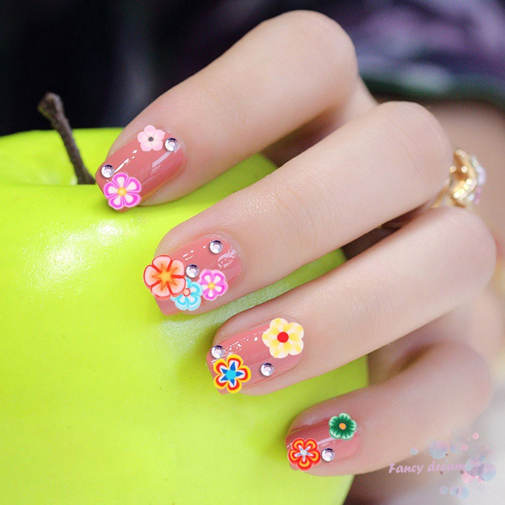 Set 1000 phụ kiện trang trí móng tay nghệ thuật chuyên dụng hình trái cây 3D