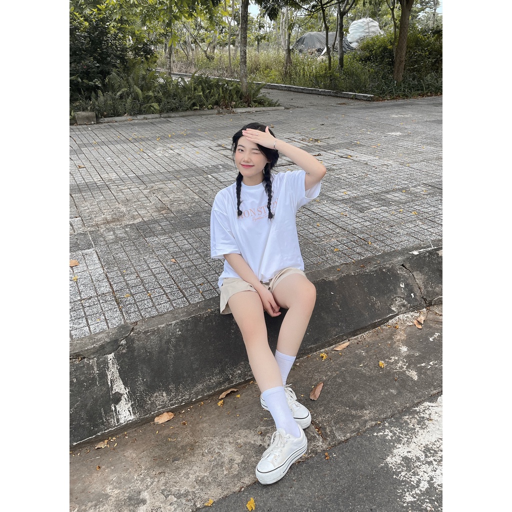 SS12 Áo thun nam nữ cotton 4 chiều mềm mát basic tee MON STUDIO có size | BigBuy360 - bigbuy360.vn
