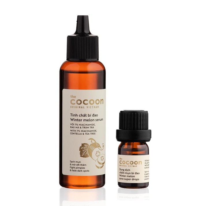 [Mã FMCGMALL -8% đơn 250K] Bộ tinh chất bí đao cocoon 70ml + Dung Dịch Chấm mụn bí đao cocoon 5ml